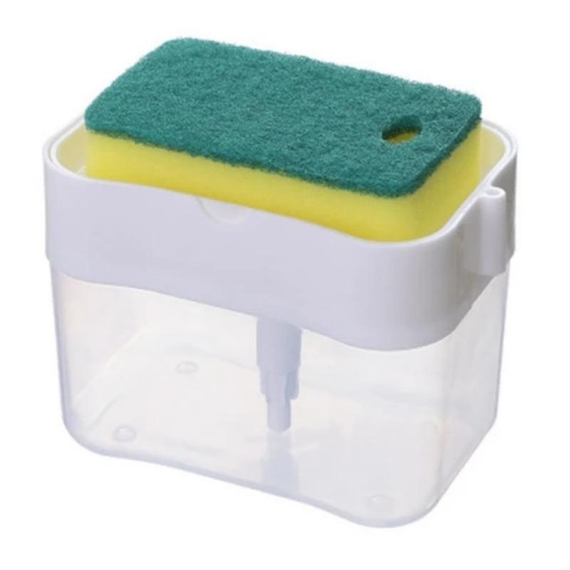 

Washing Detergent Press Cleaning Pot Brush Kitchen Style Automatic Liquid Dispenser Dishwashing Brush Pot Tool Soap Dispenser белый