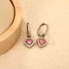 Clearly Colored Cubic Zirconia Drop Earrings For Woman Dancing Party Accessories Luxury Shiny Zircon Geometric Clip
