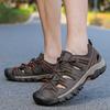 40-47  Summer Men's Leather Beach Sandals Mens Closed Toe Sandals for Men