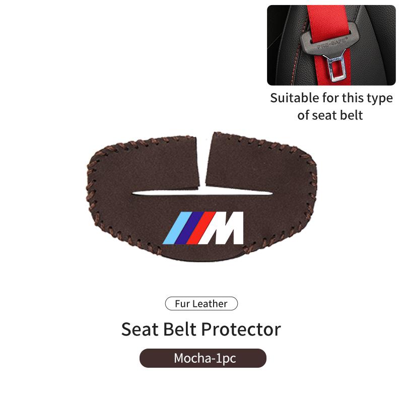 

2025 Hot Suede Car Seat Belt Buckle Protector Clip Anti-collision Cover For BMW X1 X2 X3 X4 X5 X6 X7 G20 G30 6GT E46 E90 E60 F10