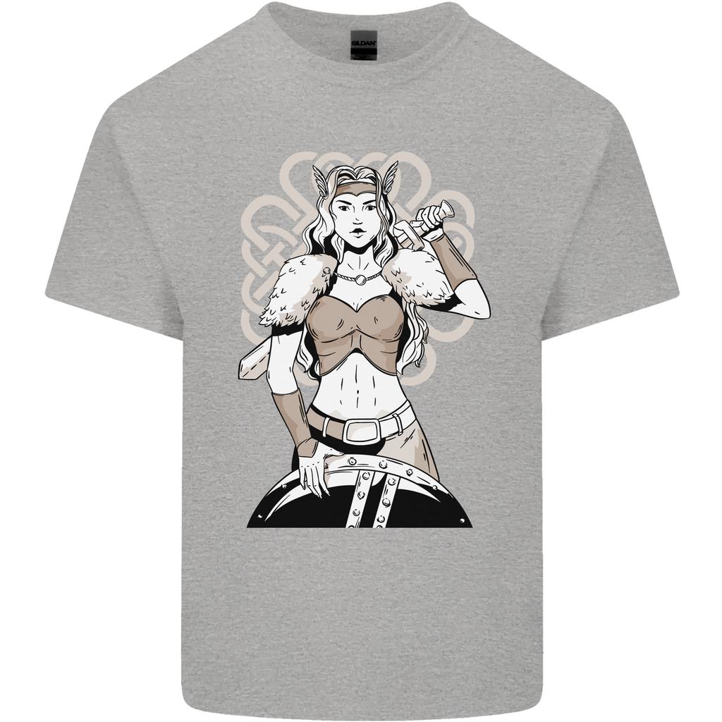 A Female Viking Shield Maiden Warrior Unisexs Light Cotton TShirt