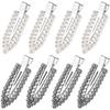 Geometric Metal Hair Side Clip Seamless Women Hairpins Plastic Rhinestone Leaf Hair Clips Solid Romantic Party Hair Decorations