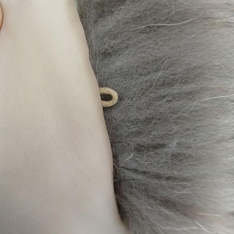 MWFur Silver Fox Fur Collar Scarf Winter Women Fluffy Neck Warmer Fashion  Hand Made Winter Scarf Fur Collar