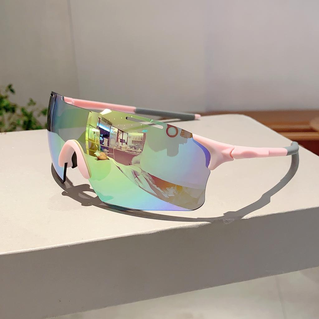 Übergroße Sportbrille Neue Spiegel Outdoor Radsportbrille für Herren Trendige Punk-Mode UV400 Schutz Sonnenbrille