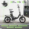 U4 Electric Bike 10.4Ah Battery 25KM/H Max Speed Front Suspension Disc Brake 3-Speed Modes 55+ Miles Range Compact Electric Bicycle with 16'' Tires