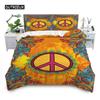 Peace Symbol Duvet Cover Gorgeous  Camper Van Peace Sign Bedding Set Microfiber Mandala Comforter Cover King Size Bedroom Decor