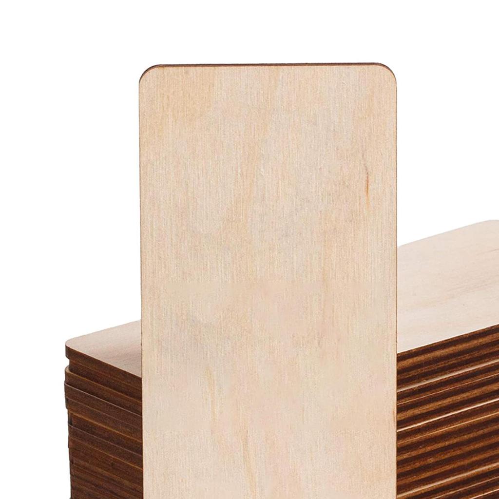 24 Pieces Unfinished Wood Signs DIY Writing Hanging Banners Crafts Furnishing Supplies