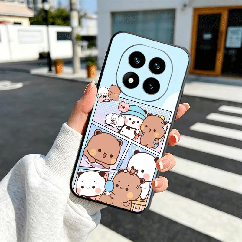 Bubu Dudu Cartoon Cute Soft Phone Case for Xiaomi Redmi Note 12 13 14 15 Pro Plus 11 12S 11S 11T 10 4G Black Cover Back Shell