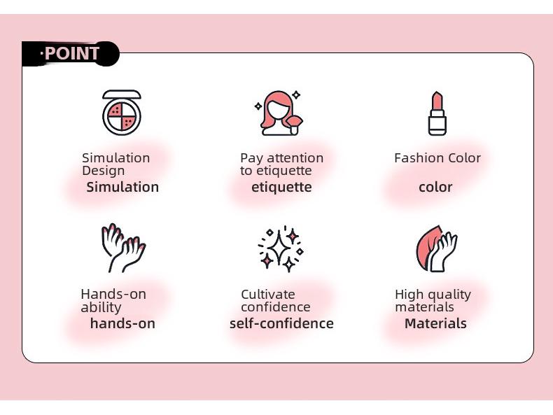 2025 Cross-Border Girl's Toy Makeup and Dressing Set