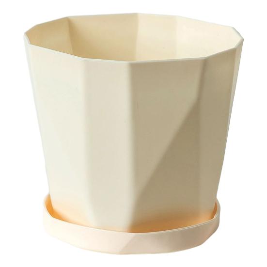 Plant Pot with Drainage Holes Decorative Planter with Matching Saucer Modern Flower Pot for Indoor Outdoor Use Pothos Aloe
