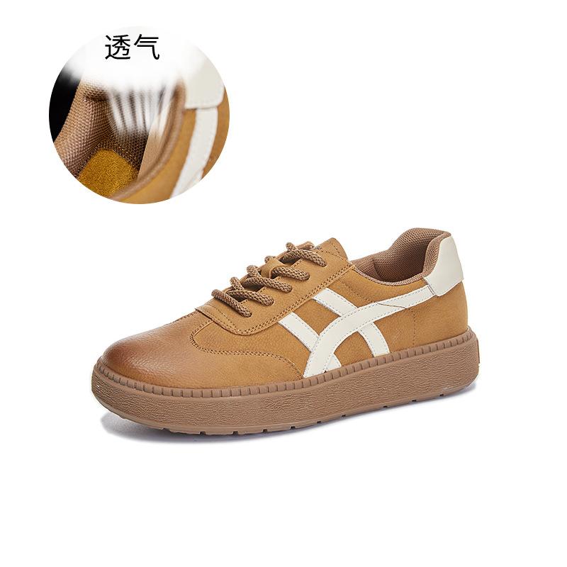 

Кожаные маленькие белые туфли женские 2025 весна новые ретро туфли с завышенной талией женские универсальные повседневные туфли спортивные тонкие женские туфли 40