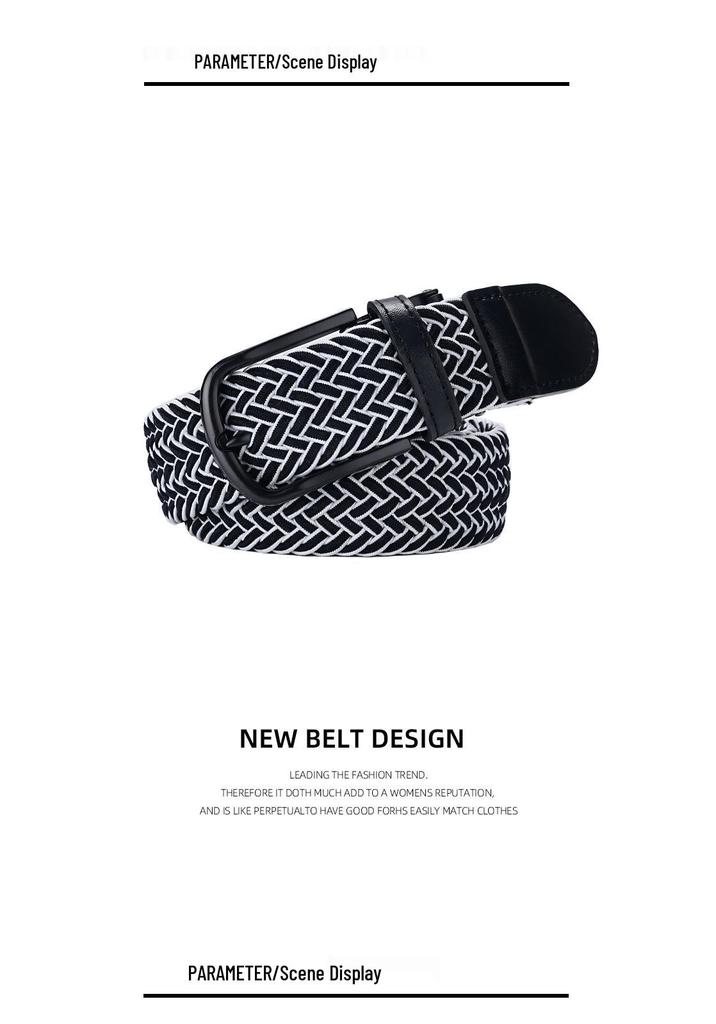 Men's Tactical Nylon Pin Buckle Belt - Woven Leather for Outdoor & Workwear