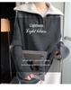 Women's Wool Color Block Half-Zip Casual Sweater with Big Lapel