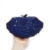 Lady Light Blue Diamonds Evening Clutch Bags Female Metalic Crystal Purse Party Handbag Luxury Woman's Gems Clutches