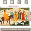 2D Religious Palm Sunday Backdrop Cloth Jesus Triumphal Entry Scene