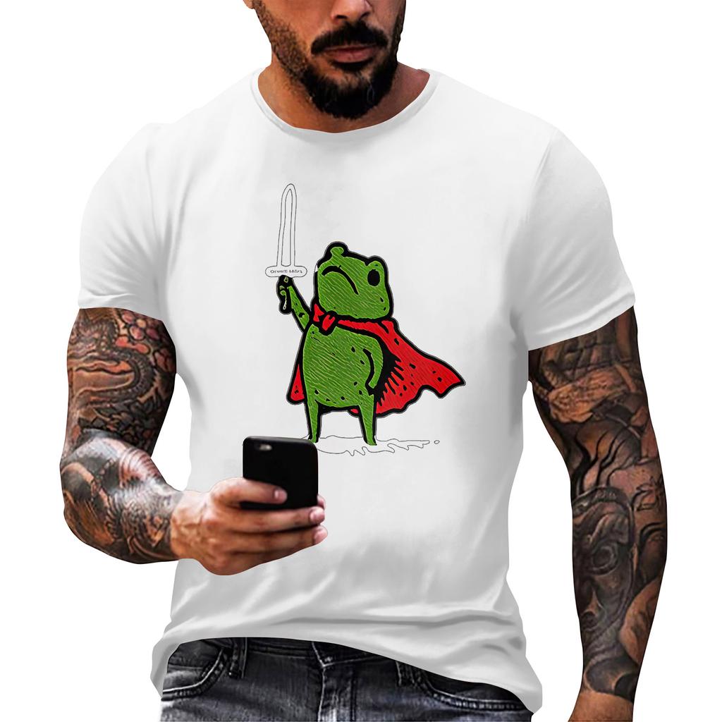 Men's  Neck Short-Sleeve T-Shirt With American Political Print