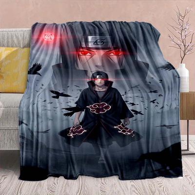 Naruto Anime Flannel Blanket - Soft Warm Perfect for Sofa, Bedding Camping Travel Office Home Decor -QJY