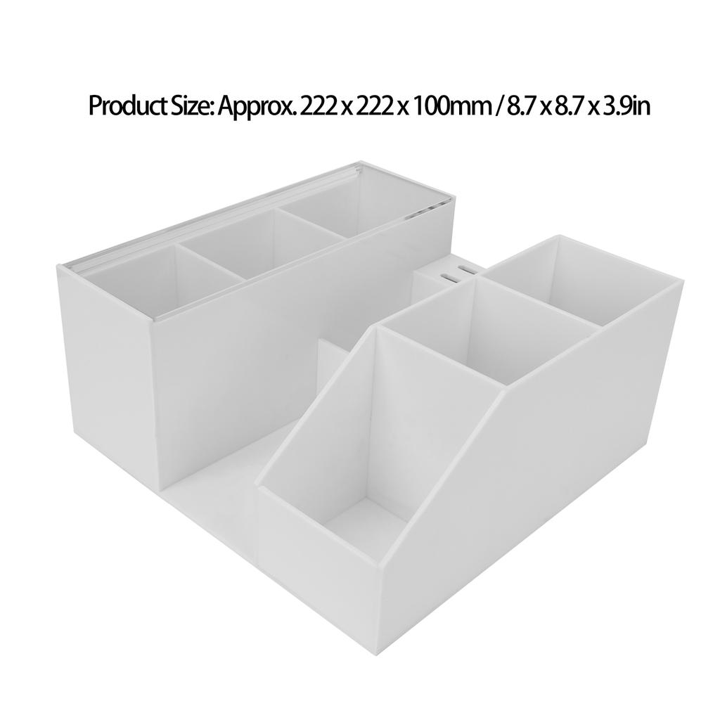 Eyelashes Extension Tool Storage Box Makeup Beauty Nail Art Tool Case Organizer (White)