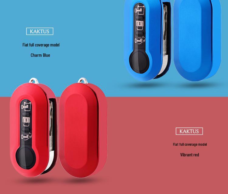 KAKTUS TPU Car Key Case for Fiat Bravo & Fiat 500 – Full Coverage Protective Cover