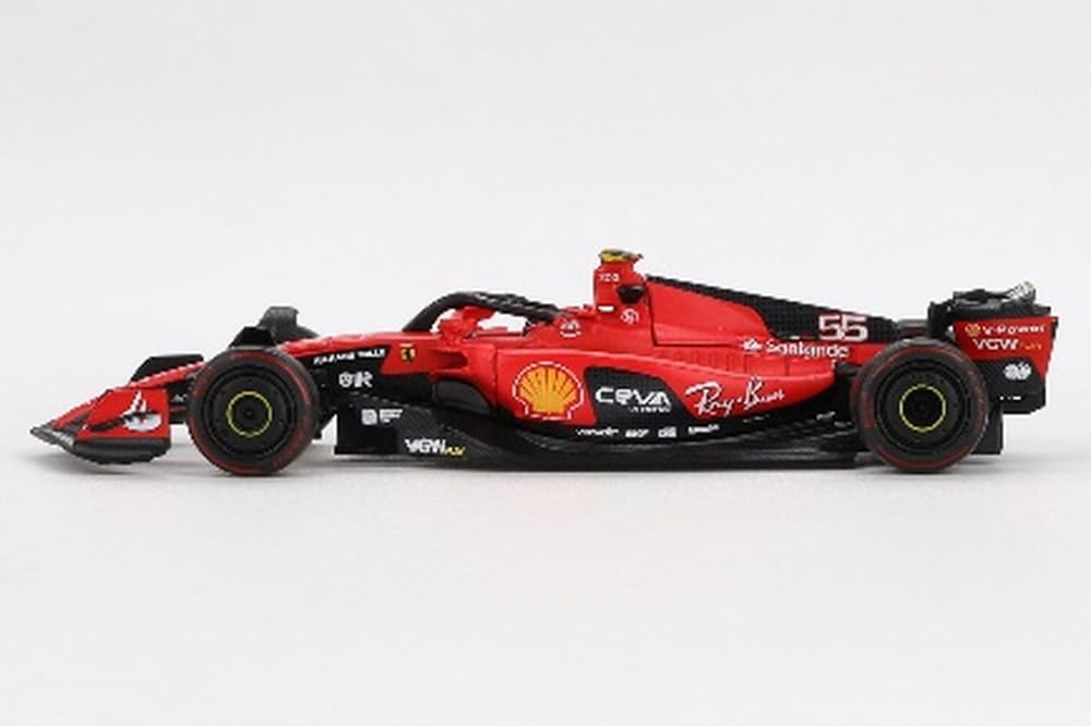 BBR Scale Ferrari SF23 2023 Bahrain Grand Prix Sainz Finished Model BBRFER64015 1/64 #55 C.
