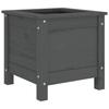 Plant Pot Gray 40x40x39 Cm Solid Pine Wood