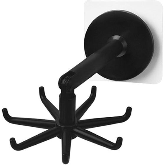 Multifunctional 360 Degree Rotating Hanging Hook Kitchen Organiser 7 Claws Swivels Hook for Bathroom Bedroom and Office