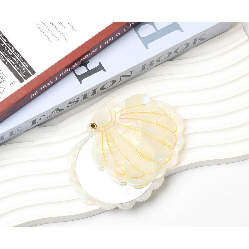 Acetate shell mirror European and American advanced carry-on mirror small fresh temperament