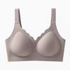 Sexy Bra Women's Wavy Neck Large Size Bra Breathable Fixed Cup One-piece Underwear Push Up Bra