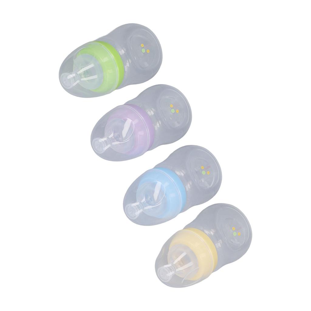 Baby Bottle Gift Set Colorful 6 Oz PP Boys Girls Newborn Baby Bottle Set for Baby Shower