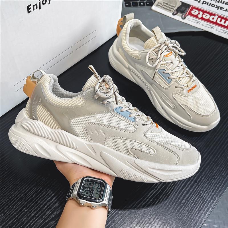 Fashion Men's Shoes 2024 Autumn Trendy Men's Breathable Soft Bottom Dad Casual Shoes Men's High Beauty Versatile Ins Trendy Shoes