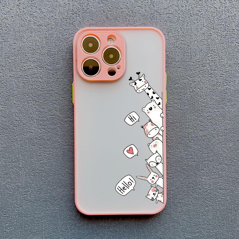 Cute Funny Cartoon Cat Phone Case for iPhone 15 14 Pro Max Plus 13 12 11 Pro Max Mini XS XR X 8 7 Plus SE2 Shockproof Back Cover