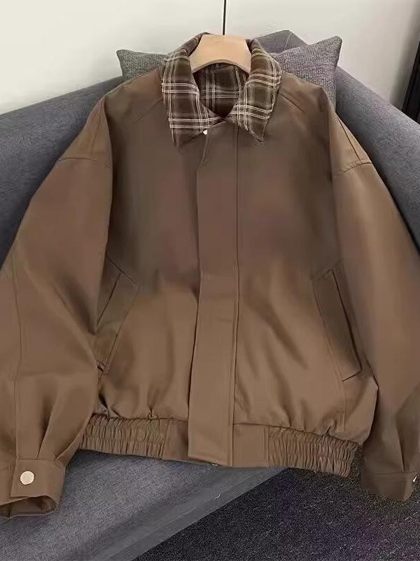 2025 Autumn Men's Retro Two-Piece Hong Kong Style Jacket Shirt - Versatile Design