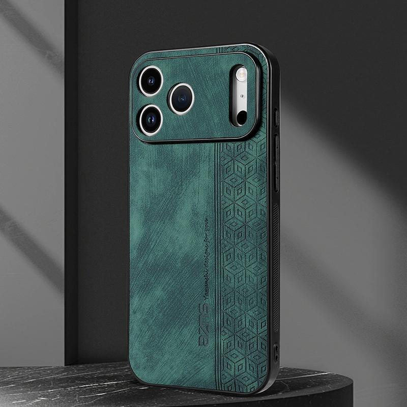 Coque arrière de téléphone en cuir PU de luxe pour iPhone 17 Air 17Pro Max 16E 15 14 13 12 11 SE 8 7 Plus Pare-chocs Coque Pour iPhone 16 Pro Max