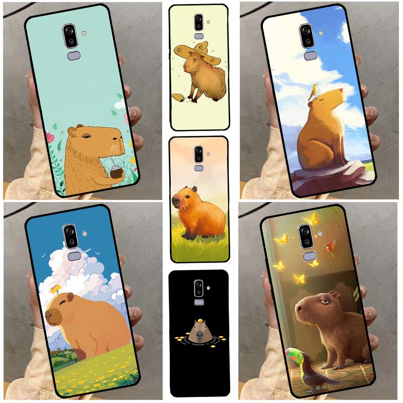 Cute Capybara Case For Samsung Galaxy J4 J6 Plus J8 2018 A6 A7 A8 A9 J1 J3 J5 J7 2017 A3 A5 2016 Cover