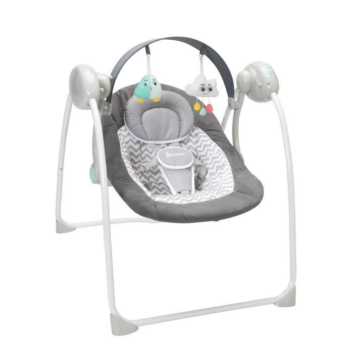  Comfort Swing, 3 Schaukelgeschwindigkeiten, 8 integrierte Schlaflieder, Weiß/Grau