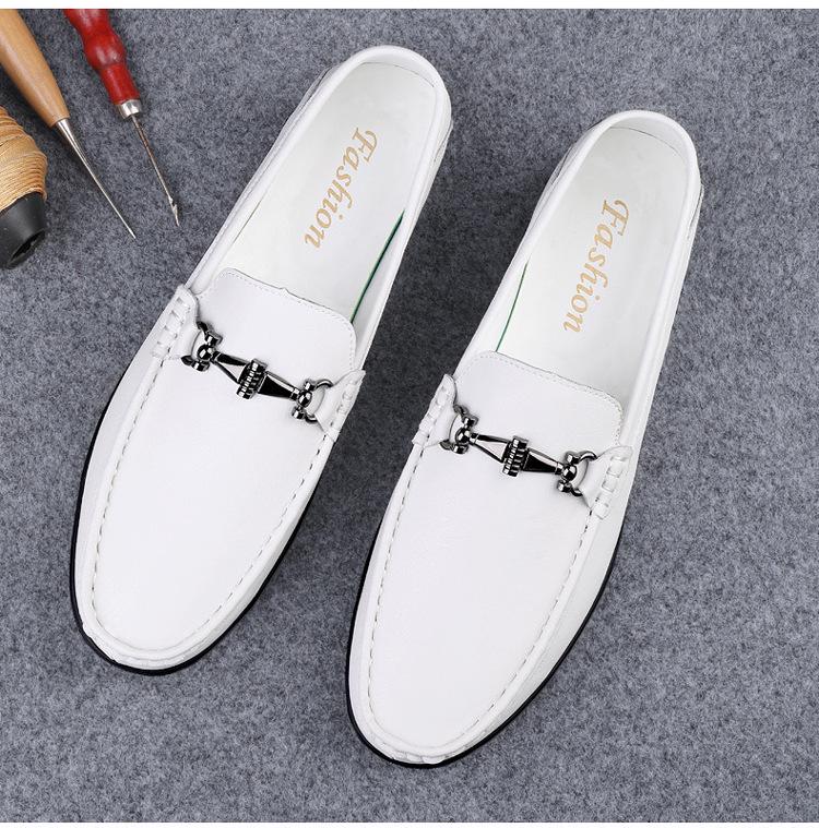 Men's Breathable Slip-on Leather Driving Shoes - Soft Sole, Small & Large Sizes Available