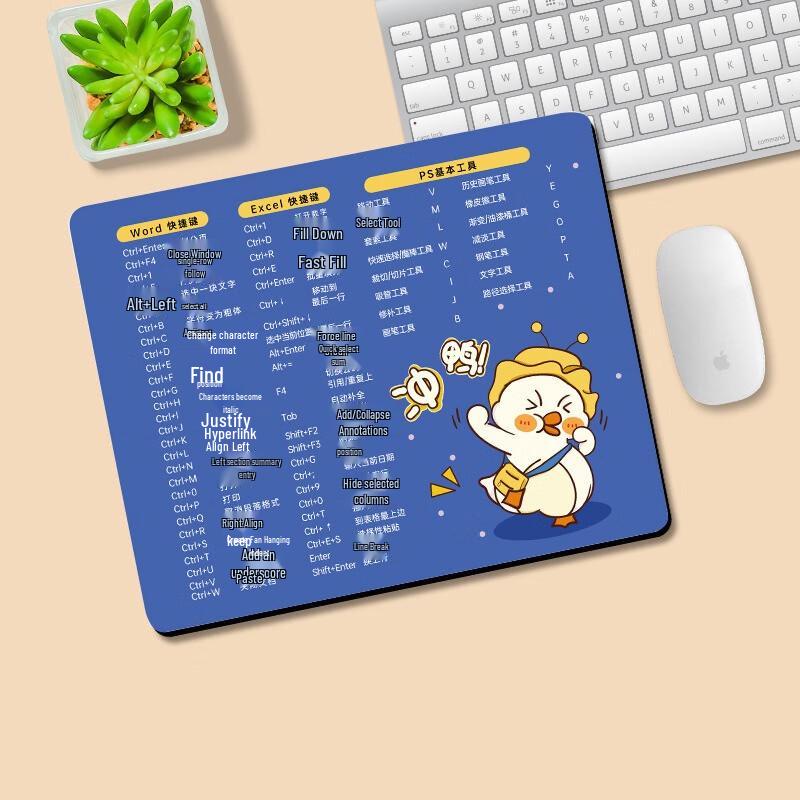 Fumade Thickened Office Mouse Pad & Shortcut Keys Set