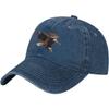 Eagle Print Vintage Baseball Cap Denim Cotton Dad Hat Sunhat Adjustable Unisex Trucker Hat