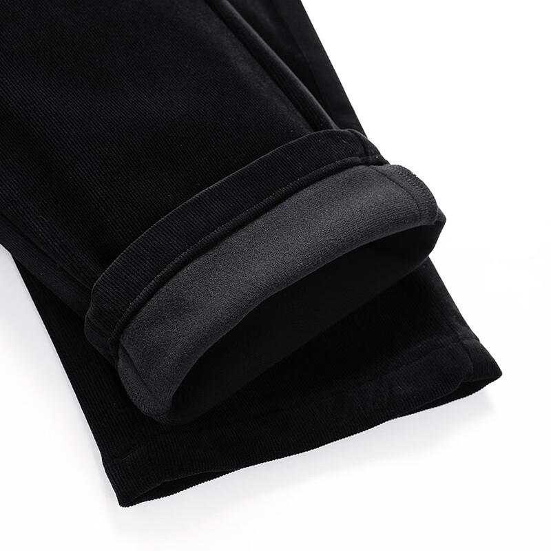 Qipilong Men's Corduroy Fleece-Lined Casual Pants