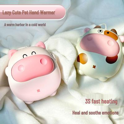 USB Rechargeable Cute Little Pig Hand Warmer - Portable and Customizable for Winter Warmth