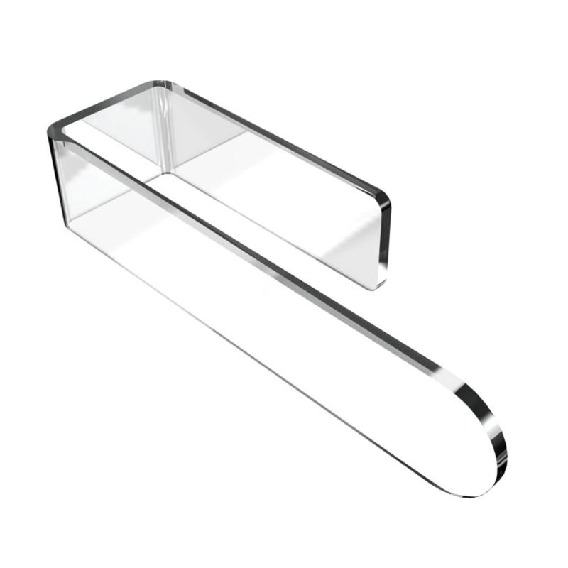 

Clear Wall Mounted Towel Shelf Easy Installation Towel Holder for Bathroom Sturdy Acrylic Towel Storage Rack for Hotels 1