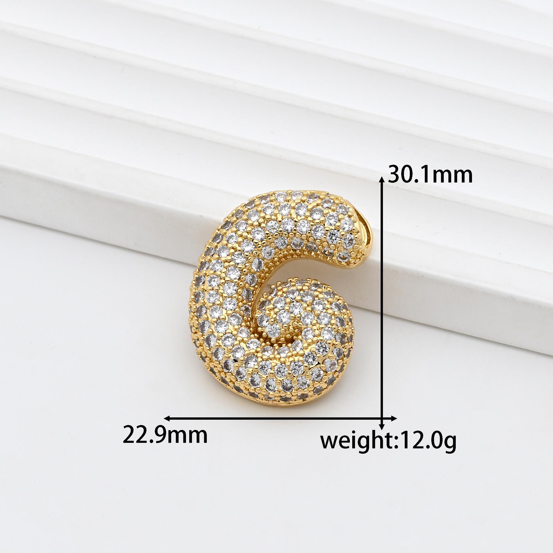 Hot-Selling Zirconia-Inlaid Alphabet Pendant Necklace for Women Pendant Only