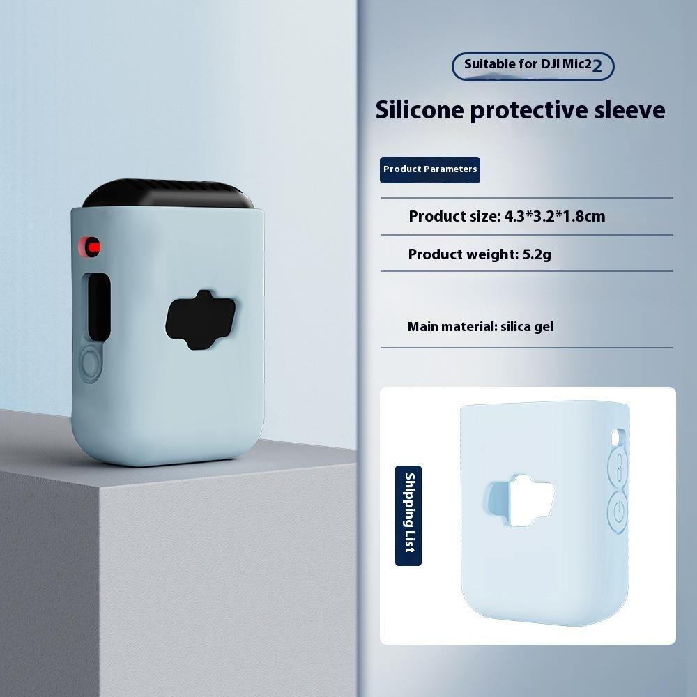 BRDRC For DJI Mic 2 Silicone Case Wireless Microphone Protective Cover