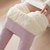Cotton Pants Female Padded and Thickened Winter Outside Wearing De Down Bottoming Pants High Waist Lamb's Wool Warm Pants