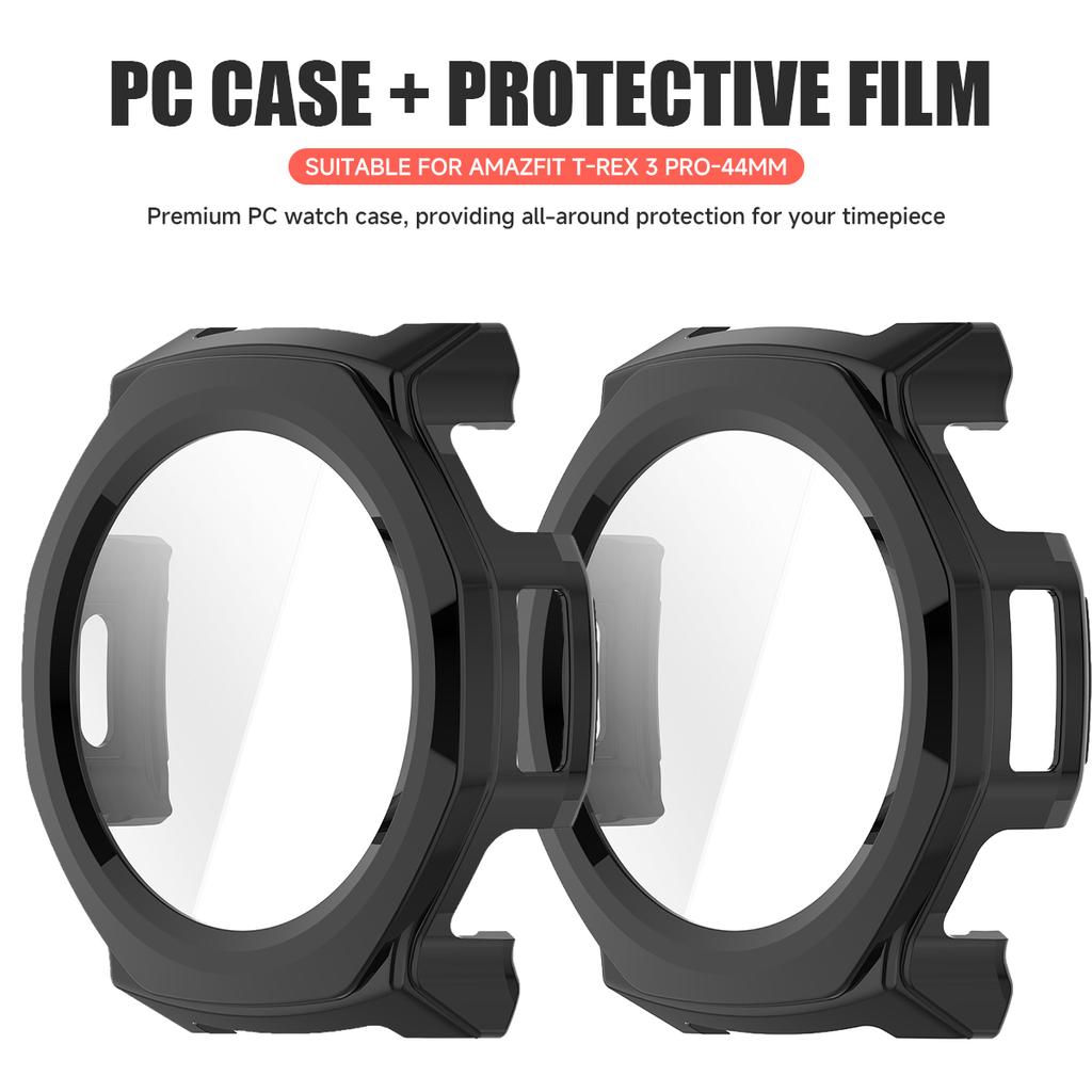 Tempered Glass Case For Amazfit T REX 3Pro 44mm Screen Protector Hard PC Bumper Protective Cover for T-REX3Rro 48mm Accessories