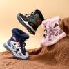 Children's Winter Mid-Calf Snow Boots, Thick Velvet-Lined Cold-Resistant Leather for Boys & Girls