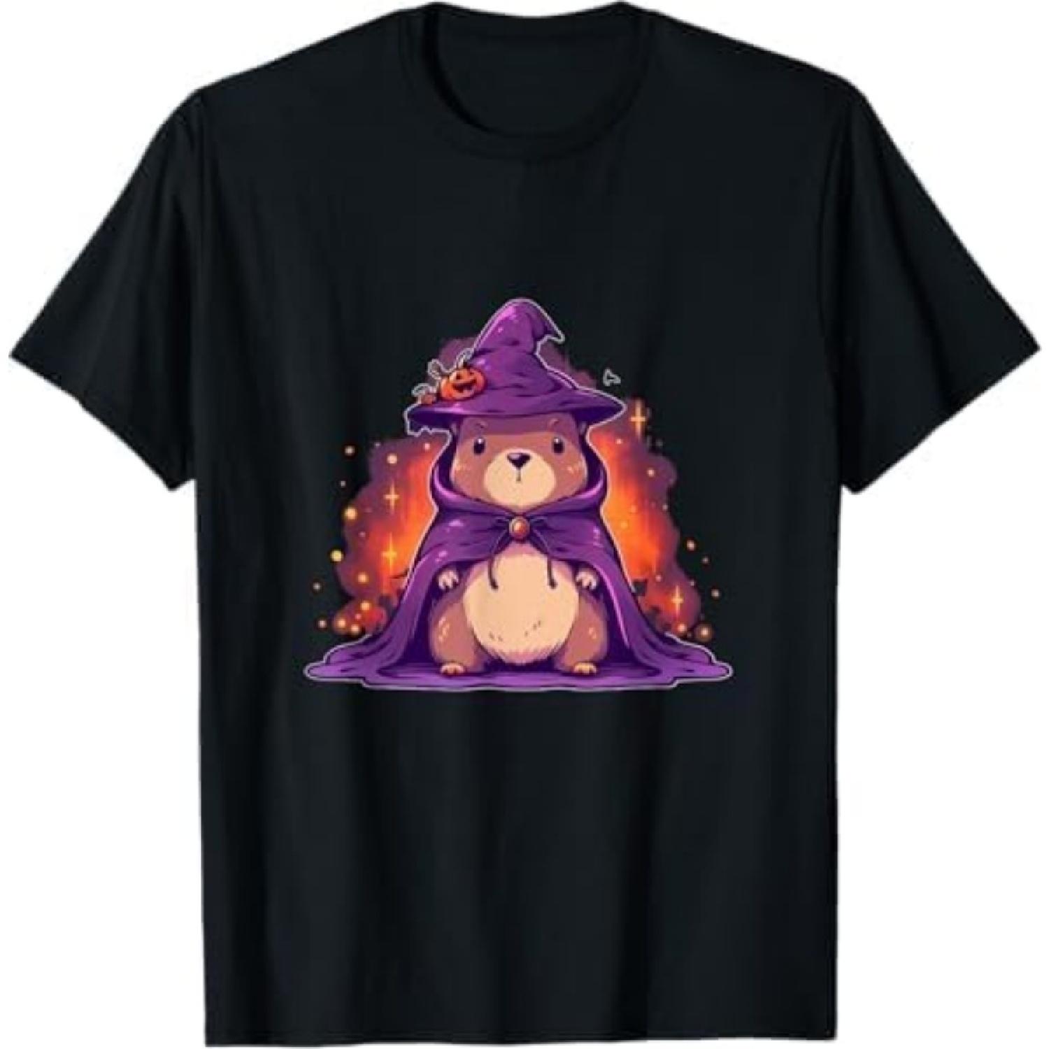 Cute Halloween Capybara T-Shirt BAOANH Mens Womens Tank Top Sweatshirt Hoodie Longsleeve Black S