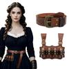 Auffällige Steampunk-Stile PU-Leder Taillengürtel-Set mit Mehrzweck-Alchemie-Flasche Halloween-Kostümzubehör
