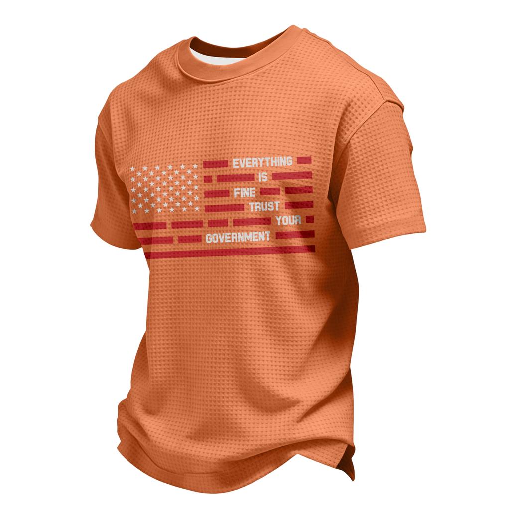 USA Anniversary Men's Casual Letter Print Long-Sleeve Sweatshirt