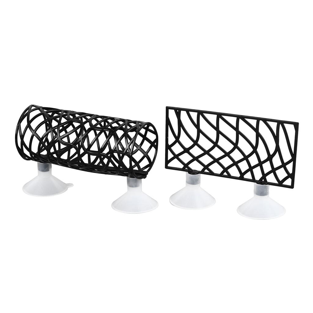 Fish Bed Tunnel Safe Small Hole Hollow Fish Resting Tube with Suction Cup for Fish Aquarium